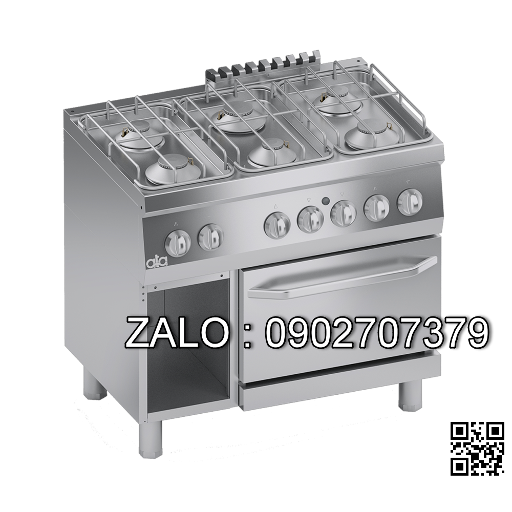 BẾP ÂU 6 HỌNG CÓ LÒ NƯỚNG CHIỀU RỘNG 600 ATA K6GCU15FF