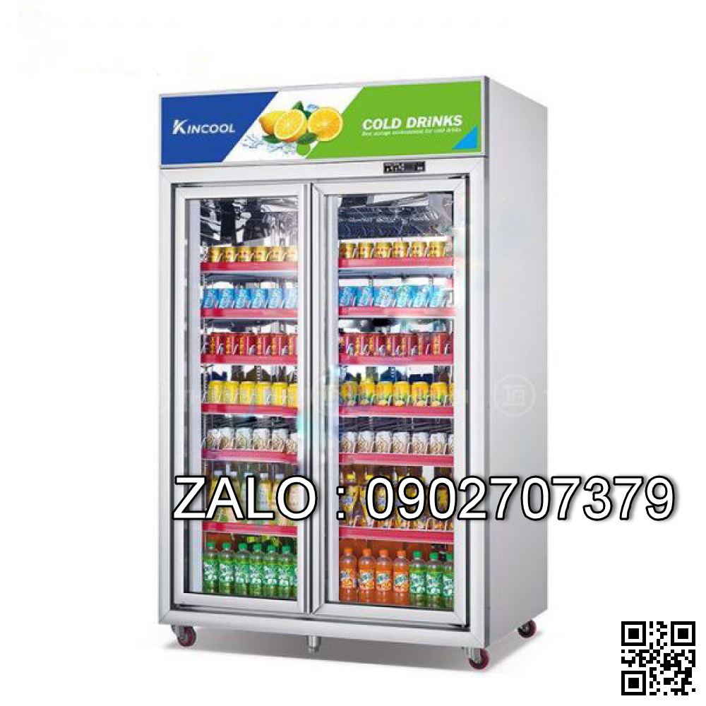 Tủ đông 2 cánh kính quạt gió Kincool