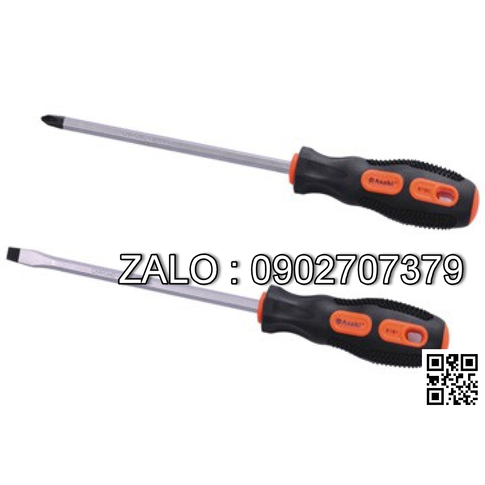 Tuốc nơ vít Asaki cán cao su chấm bi 2
cạnh 6x250 AK-6334