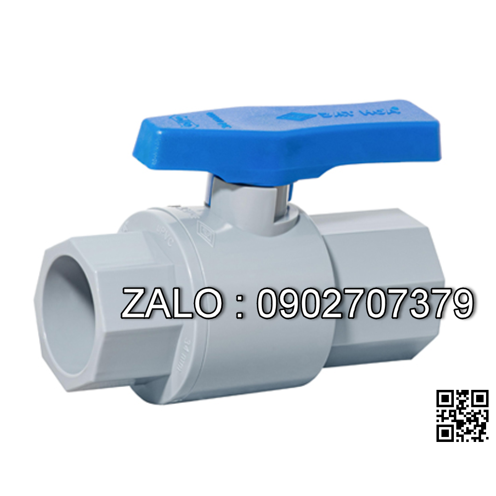 Van khóa nước nhựa tay vặn màu xanh 200 Hoa Sen
