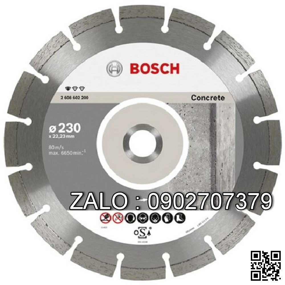 Đĩa cắt bê tông BOSCH 230x22.2mm 2608602200