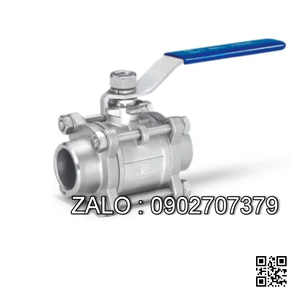 Van khóa nước Inox răng trong RT tay gạt Inox màu trắng 34
