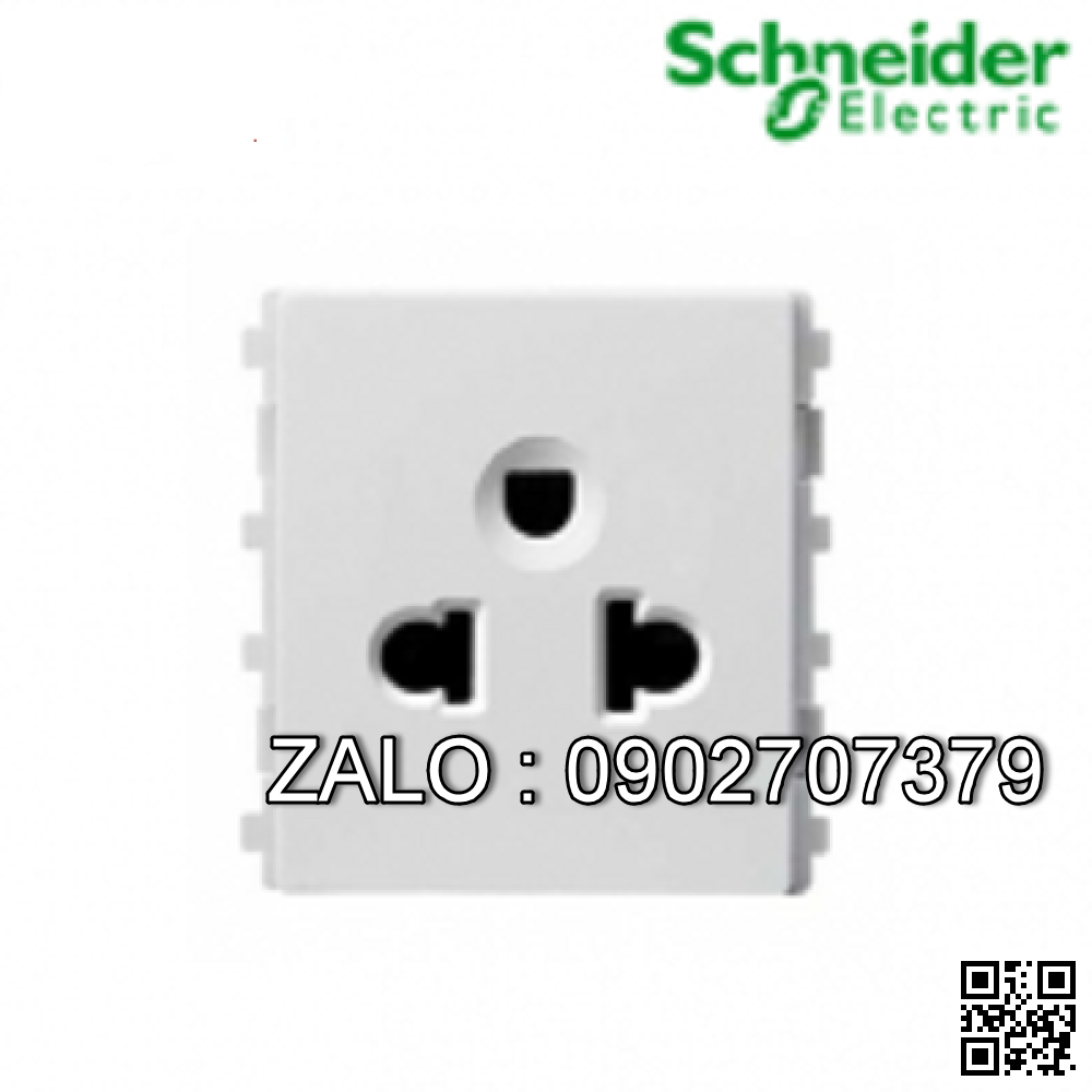 Ổ cắm đơn 3 chấu Schneider Zencelo A 84426MUES_WE_G19 ( Màu trắng)