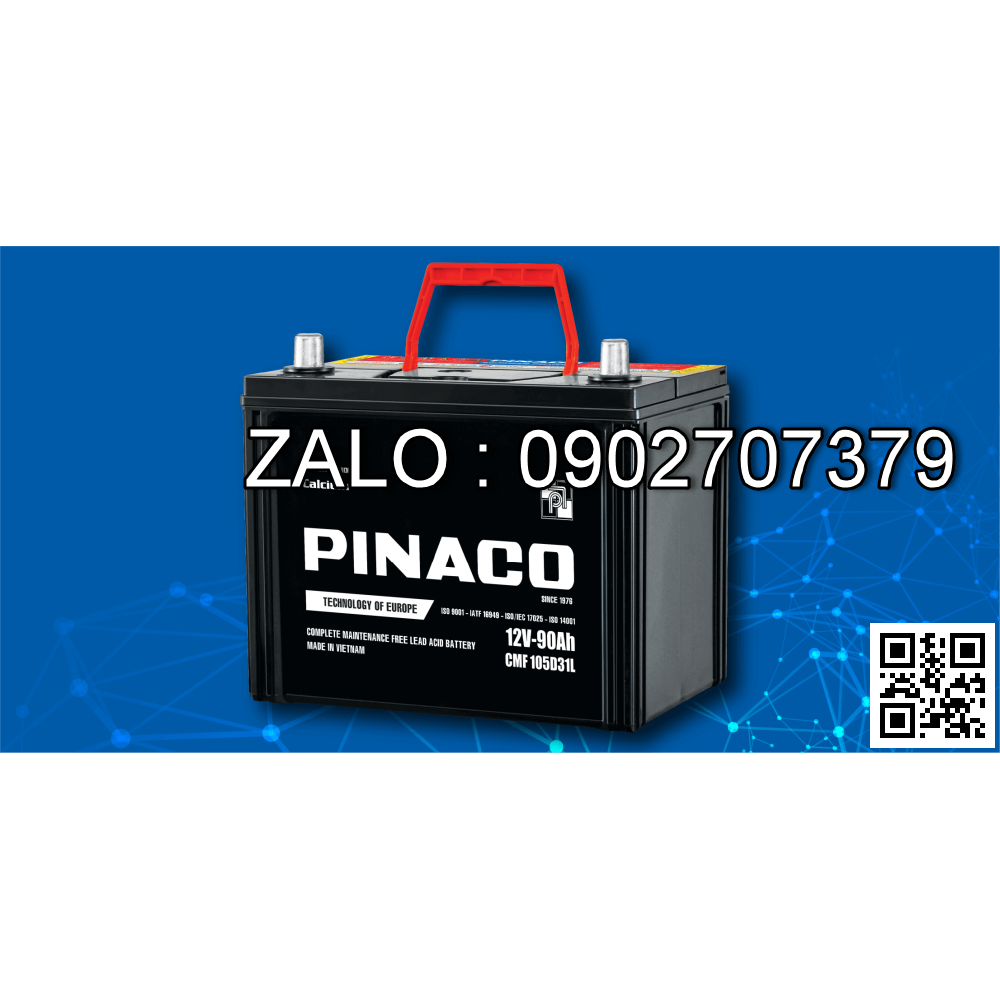 Ắc Quy Pinaco, Bình Điện Pinaco 12V