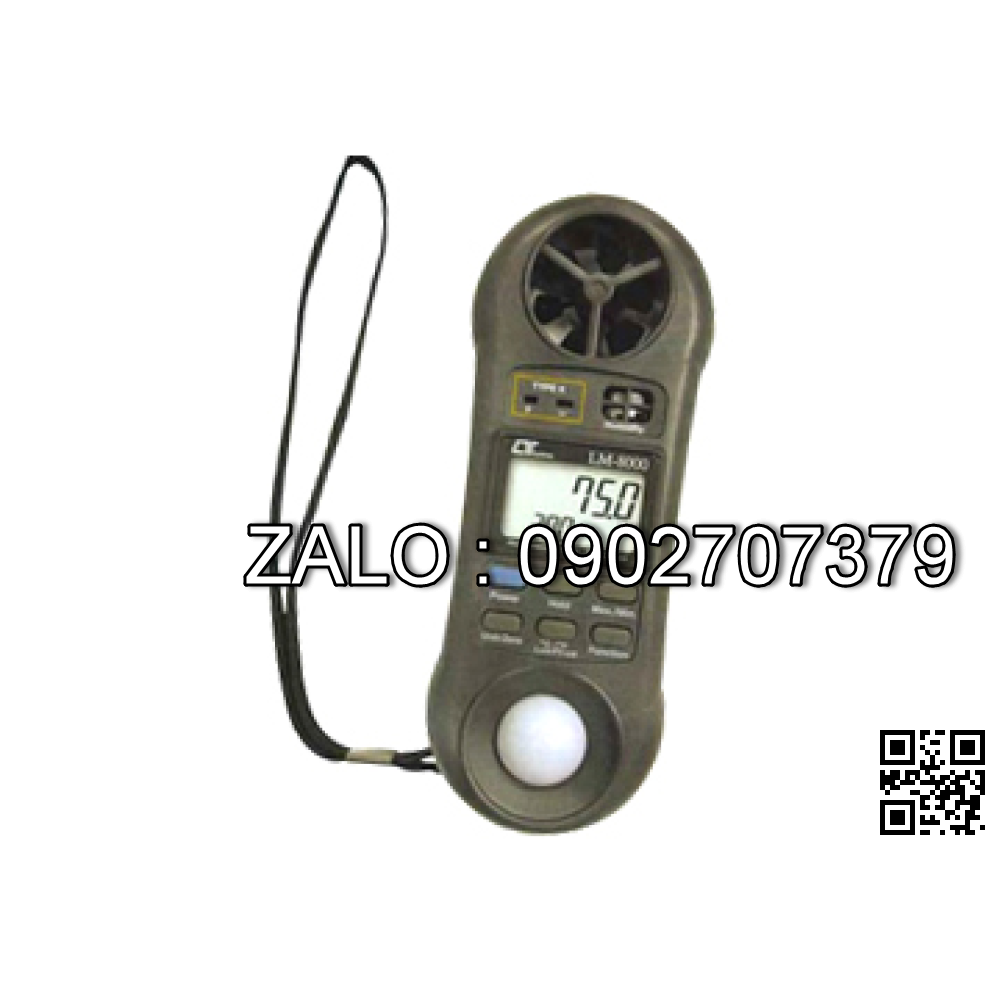 Máy đo tốc độ gió, độ ẩm, ánh sáng và nhiệt độ điện tử LM8000