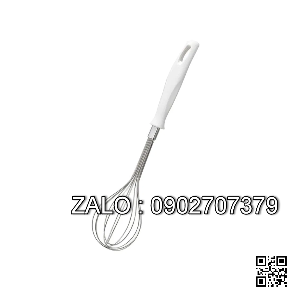 Dụng cụ đánh trứng inox KAI (cán trắng) (Kiện 10 cái)