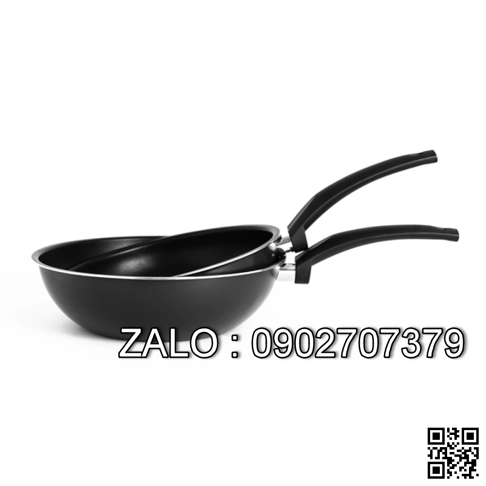 Bộ 2 Chảo Easy Frypan Chảo 1 Tay Cầm 24Cm + Chảo Lòng Sâu26Cm Ley1243S2