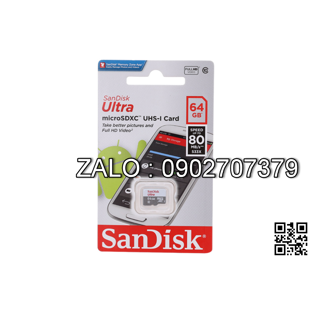 Thẻ Nhớ MicroSD 64G Samsung Evo Plus Class 10 Box 100Mbps