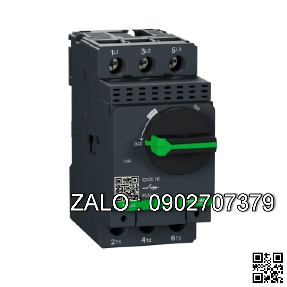 CB bảo vệ động cơ Schneider GV2L03 0.4A 0.06kW