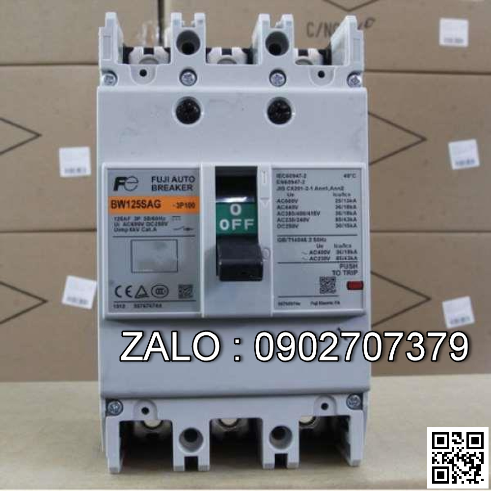 MCCB Fuji BW63RAG-3P 63A 10kA