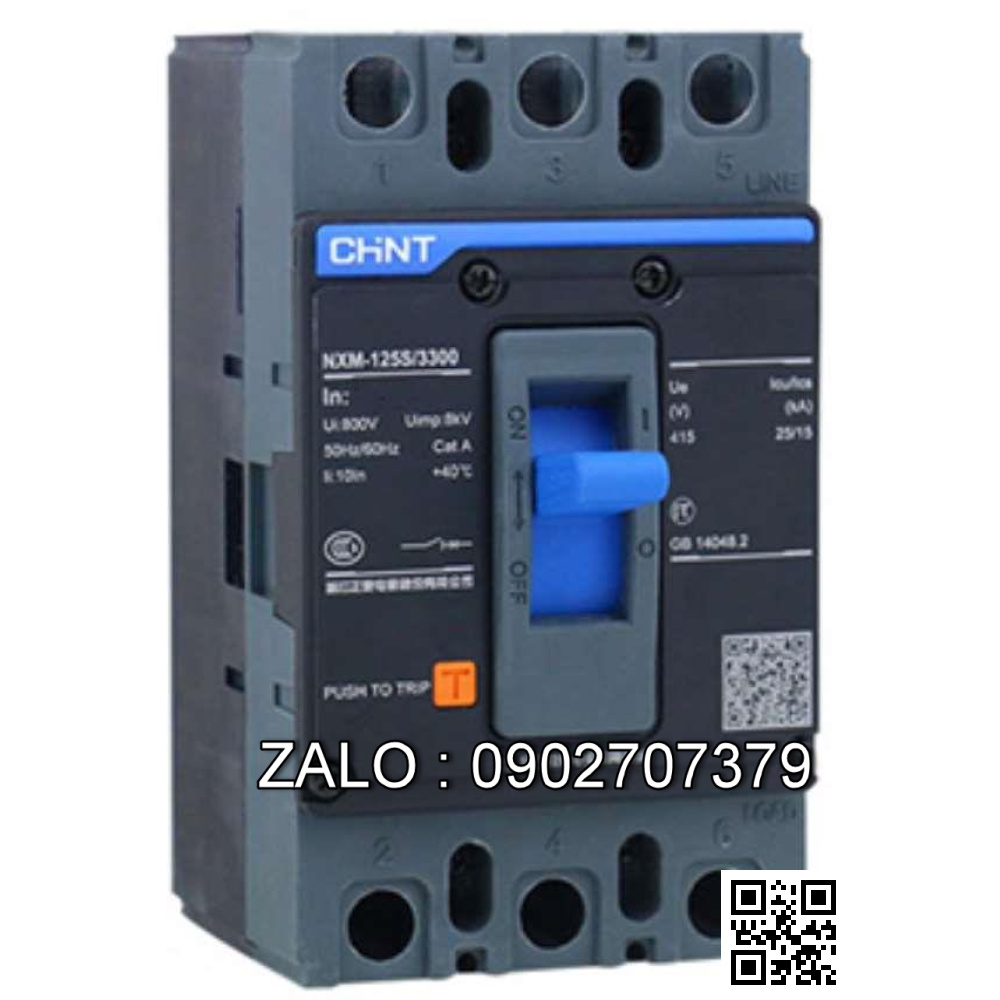 MCCB Chint NXM-125S/3300-25, 25KA, 3P