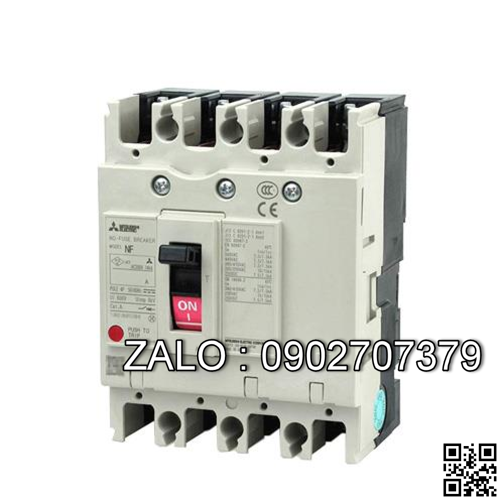 MCCB Mitsubishi NF160-HGV 4P 125-160A 75kA