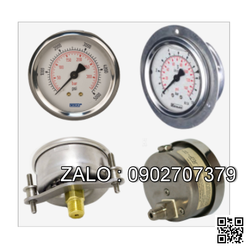 Đồng Hồ Áp Lực Chân Sau Có Vành