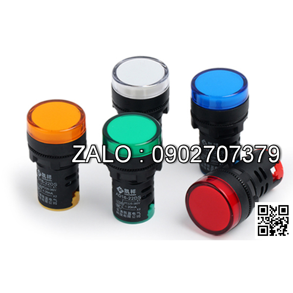 Đèn báo pha xanh dương phi 22 , 220V