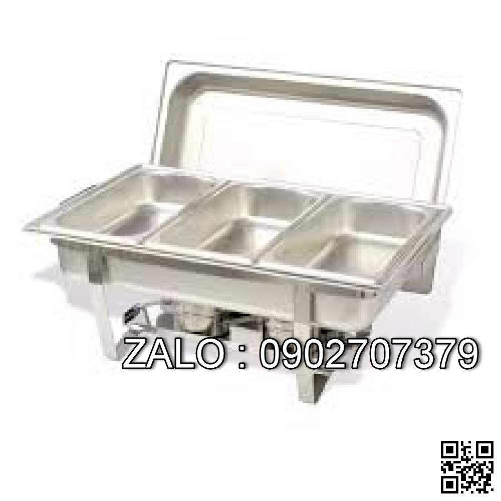 Nồi Buffet Chữ Nhật 3 Ngăn Nắp Rời AT771L63-3