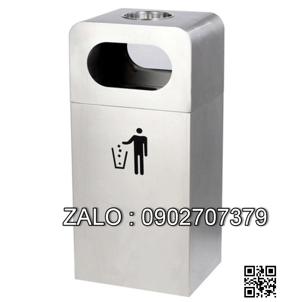 Thùng rác inox ngoài trời A53