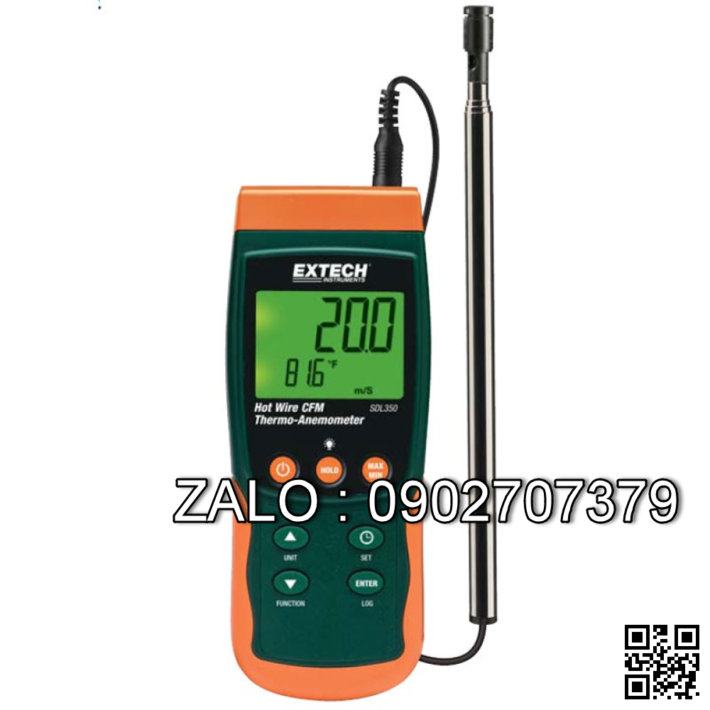 Máy đo tốc độ gió, đo nhiệt độ Extech SDL350