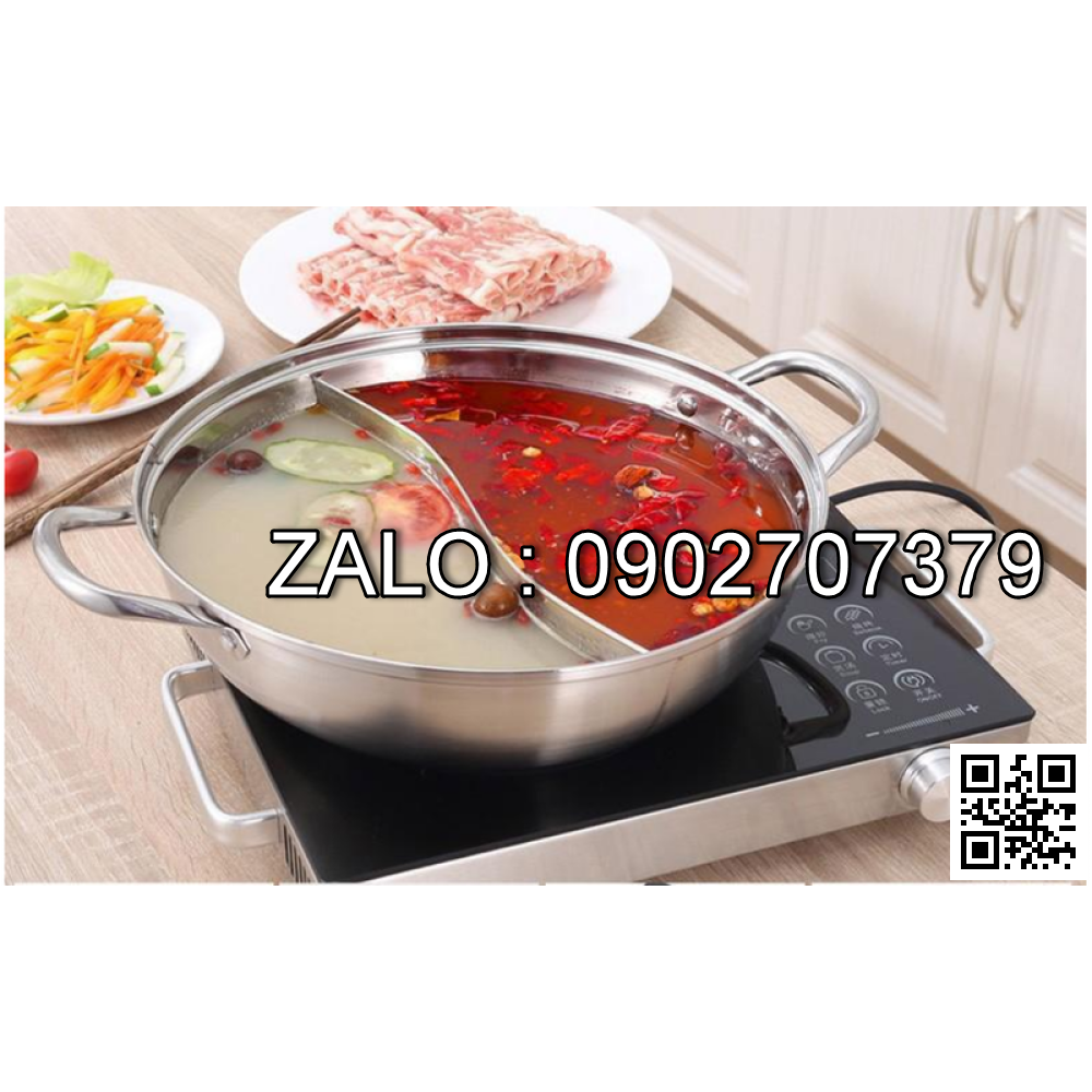 Nồi lẩu 2 ngăn hotpot (30c)