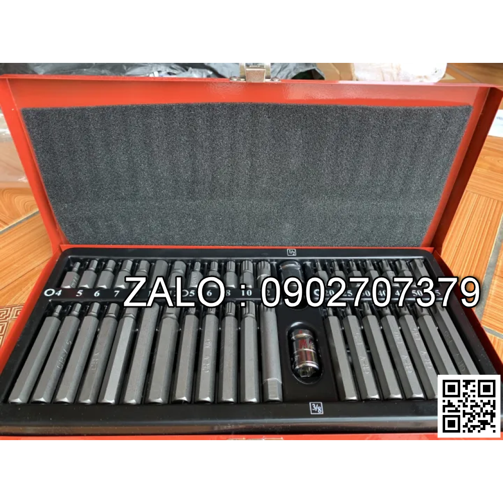 Bộ lục giác tuýt hoa thị 40 chi tiết , Chất thép CRV siêu cứng