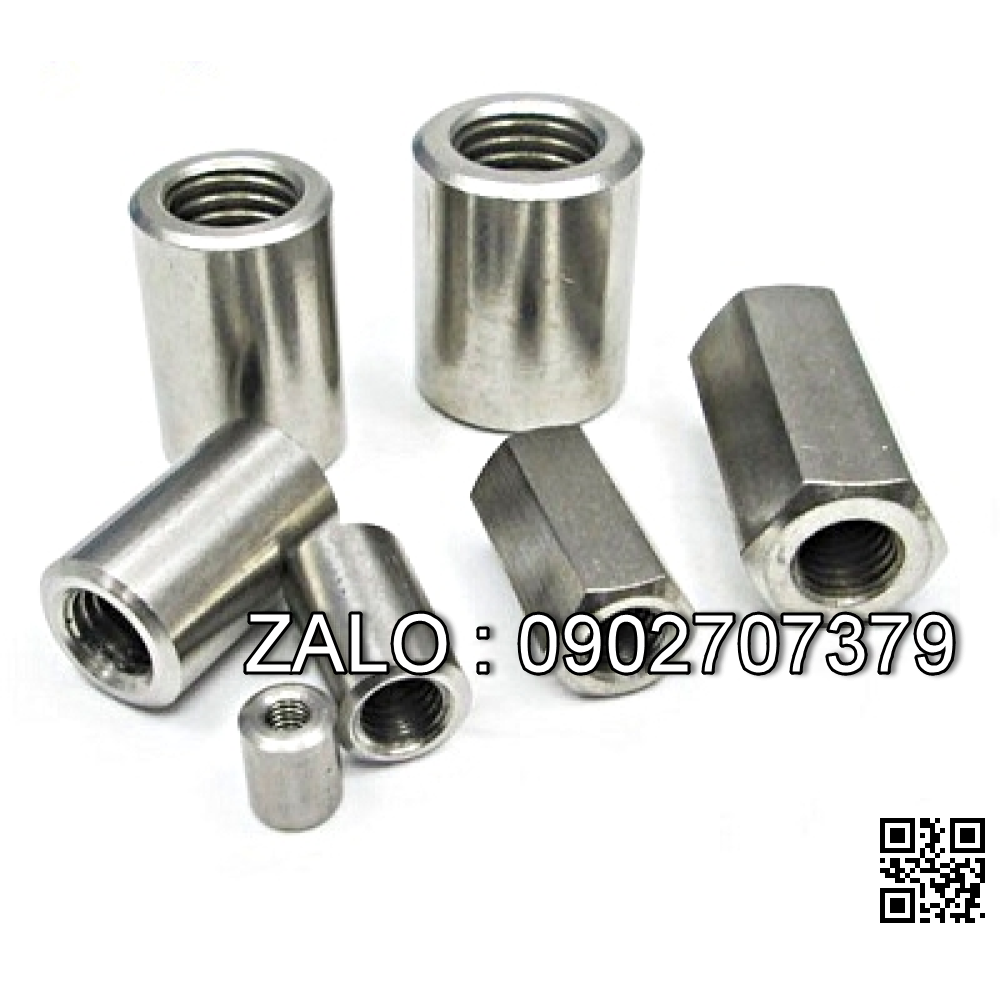 Ống Nối Ty Ren Thép, Inox 304 M6 - M8 - M10 - M12 - M14 - M16