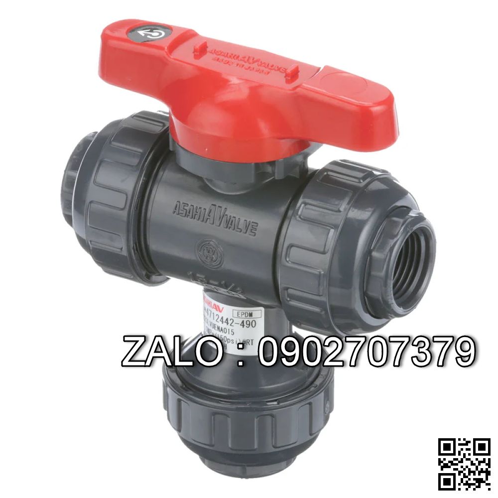 Van bi nhựa PVC rắc co 3 ngã DN40
