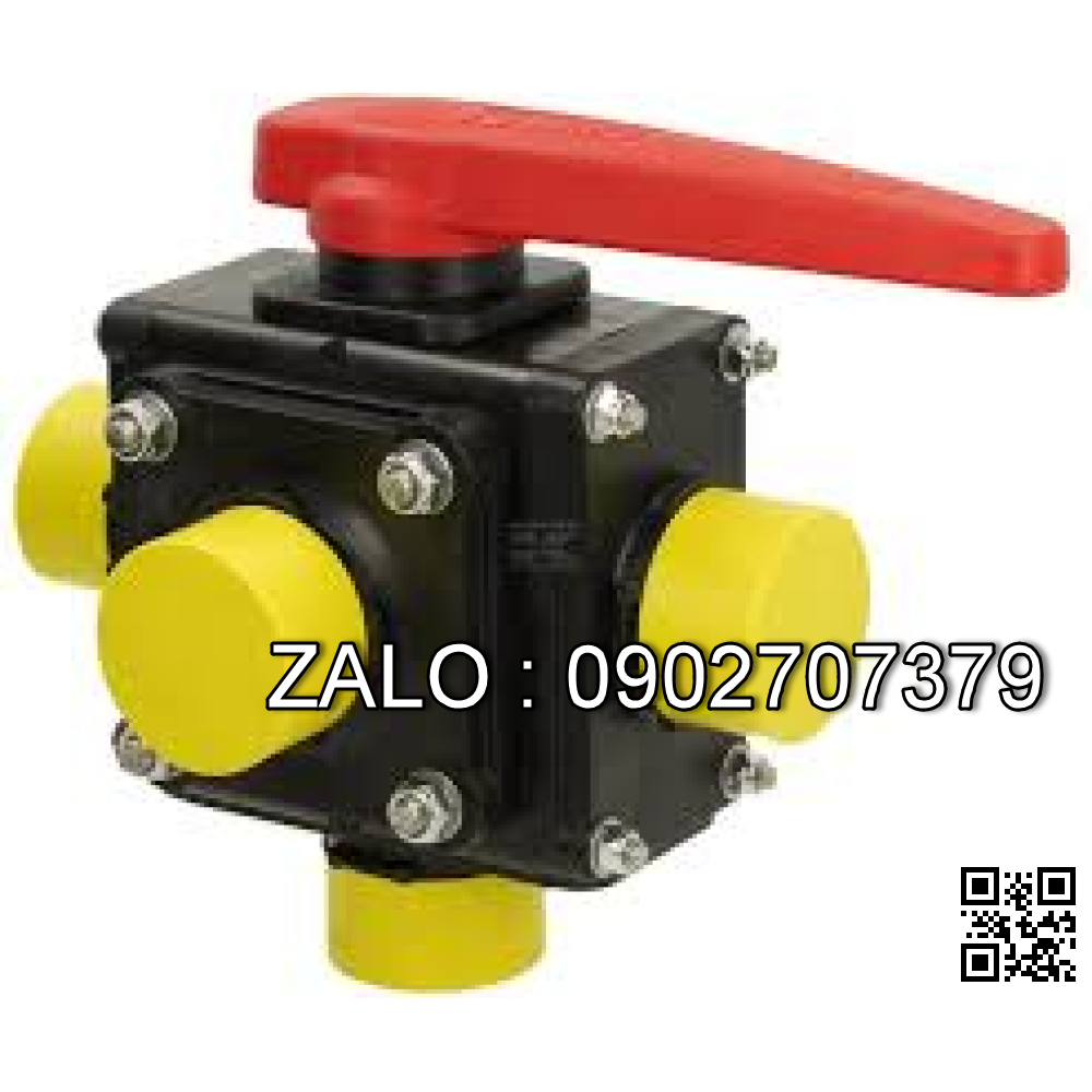 Van bi nhựa PVC ren ngoài ỏ giữa 5 ngã DN33