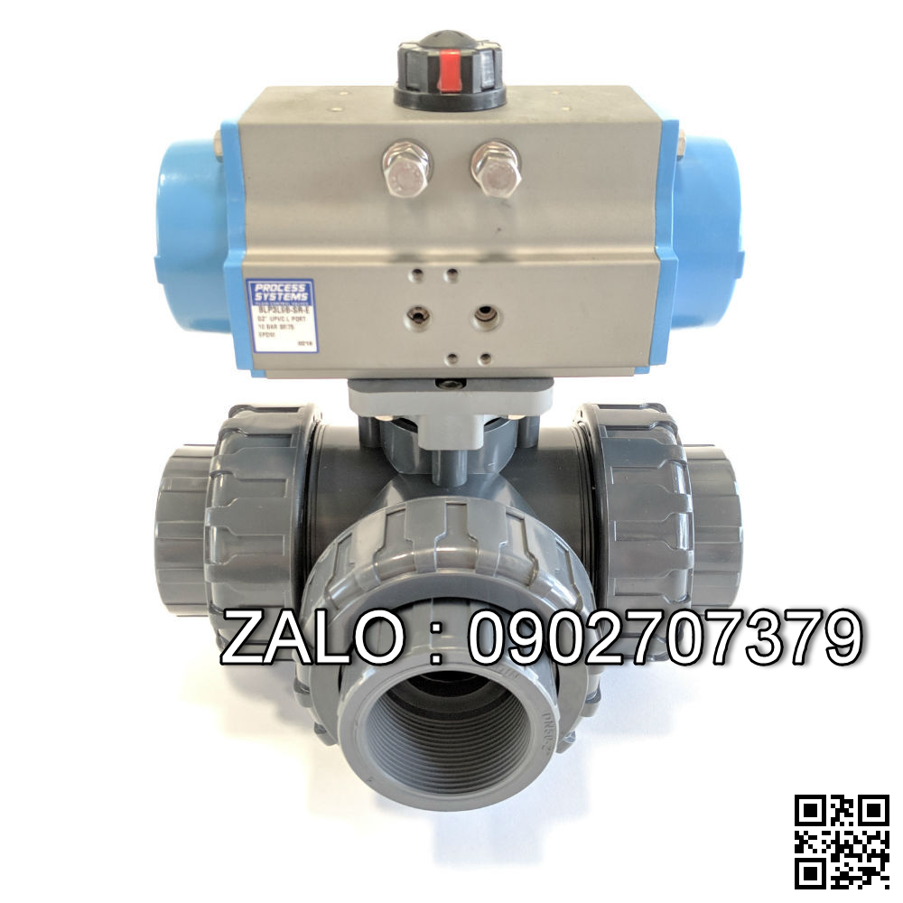 Van bi nhựa điều khí nén rắc co 3 ngã DN8