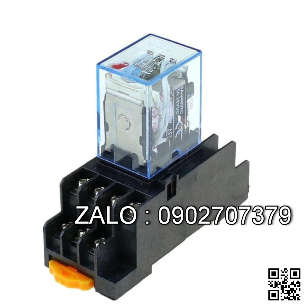 Relay trung gian 24VDC , 220Vac 8 chân 10A