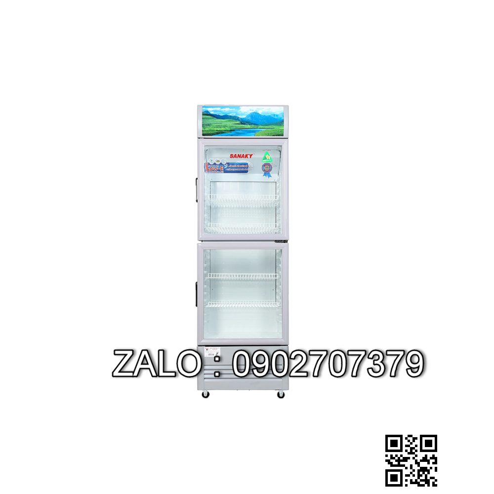 TỦ MÁT INVERTER SANAKY VH-218W3L LOW-E 2 CỬA 170 LÍT NHÔM