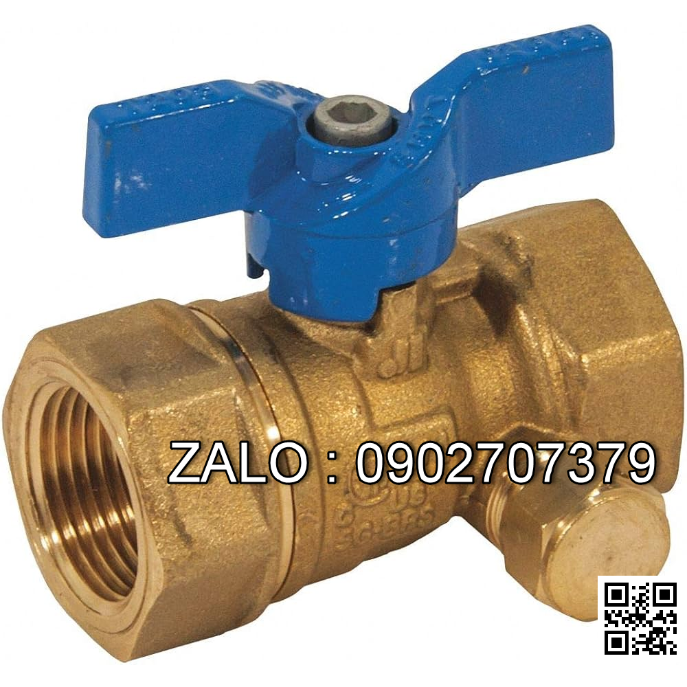 Van khóa nước thau tay vặn Inox màu đỏ 160