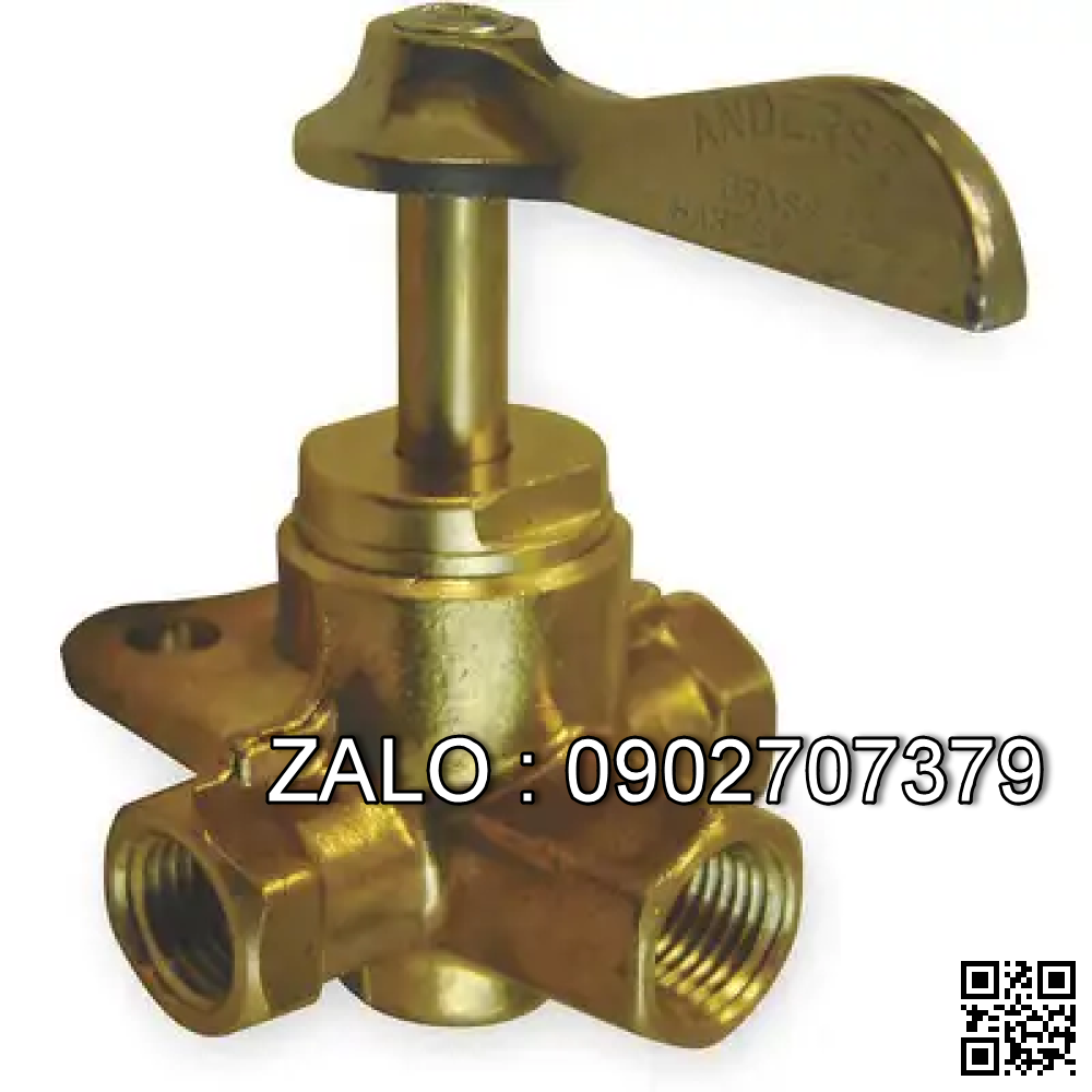 Van khóa thau răng trong RT tay vặn màu trắng 168