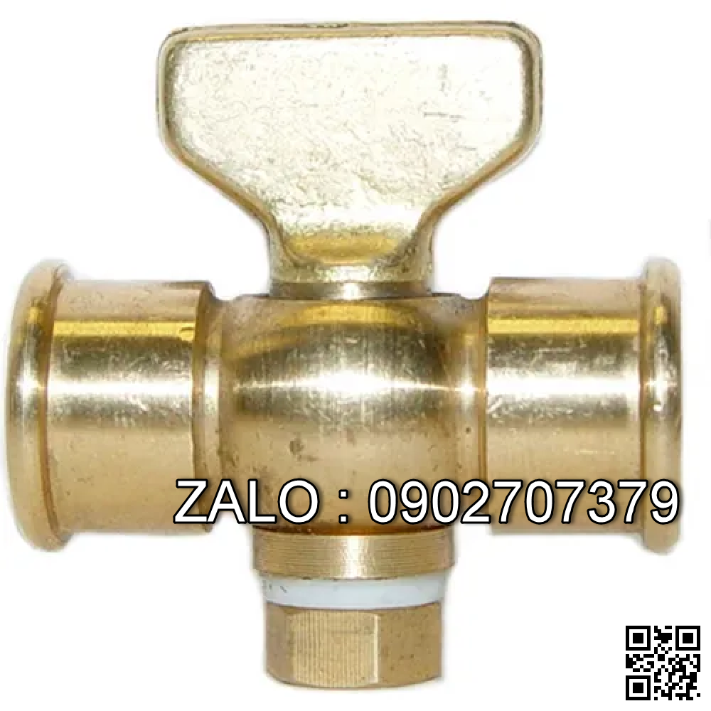 Van khóa thau răng trong RT tay vặn Inox màu trắng 90