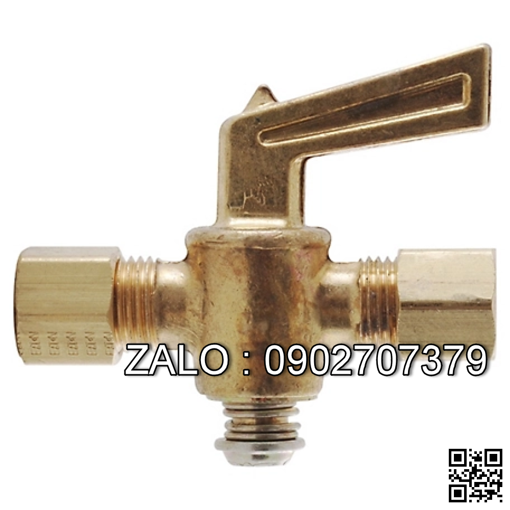 Van khóa thau răng trong RT tay vặn Inox màu xanh 168