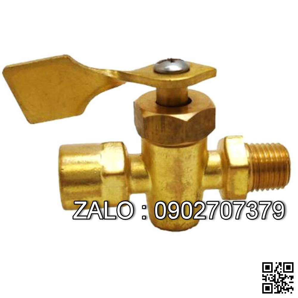 Van khóa thau răng trong RT tay vặn Inox màu đỏ 140