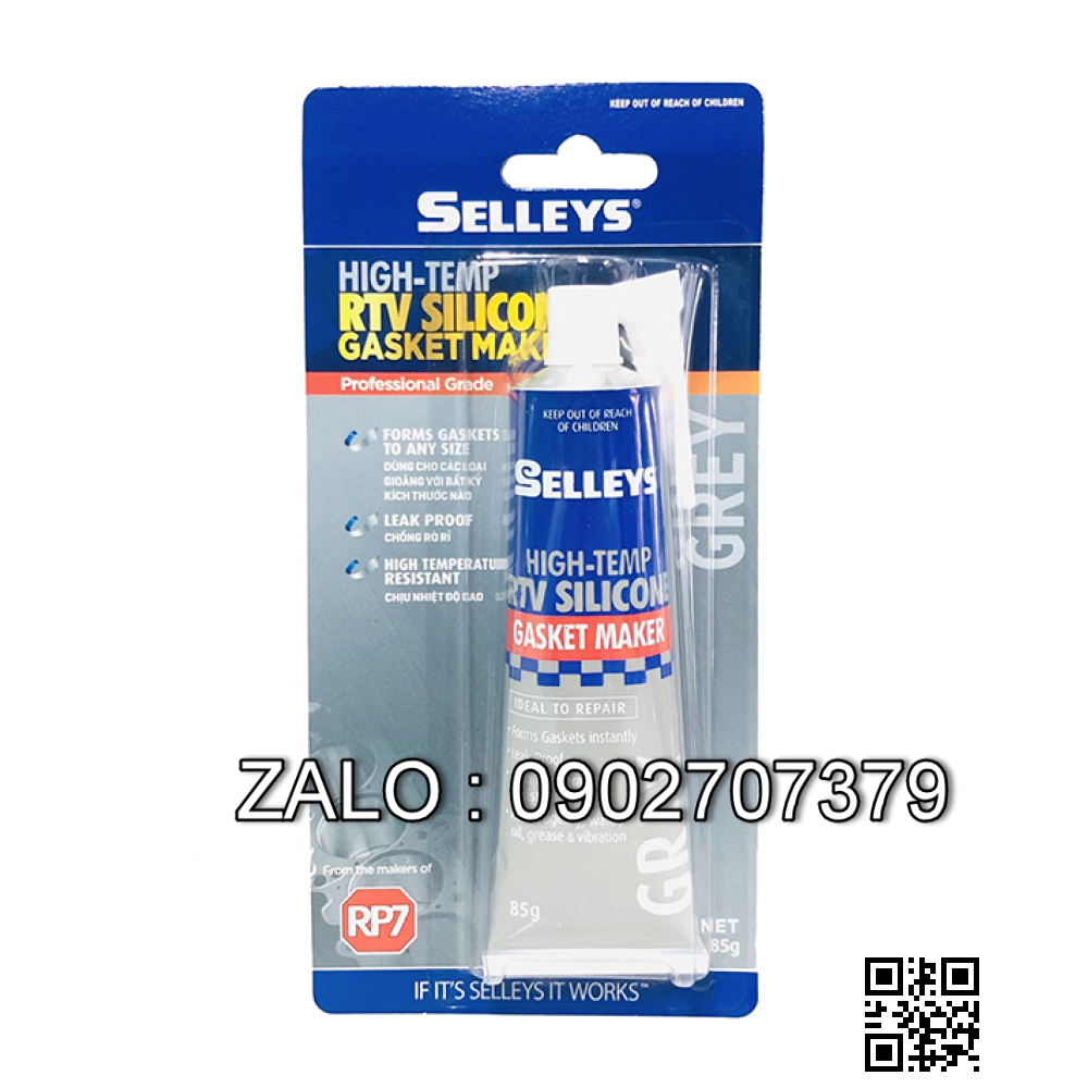 Keo chịu nhiệt Selleys Grey High-temp RTV Silicone 85gr