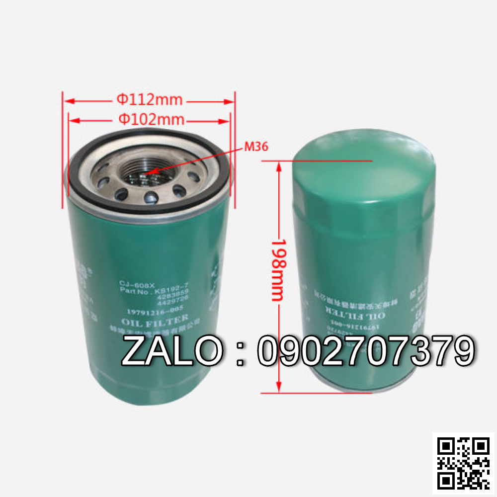 Lọc nhớt xe nâng TCM HELI 6BG1QC