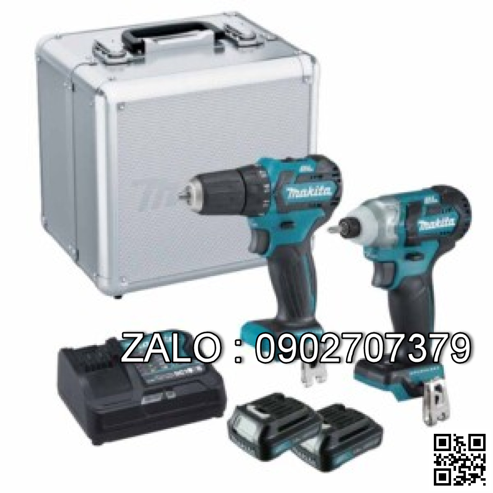 Bộ Sản Phẩm Máy Khoan Vặn Vít Dùng Pin 12V Makita CLX210SX1