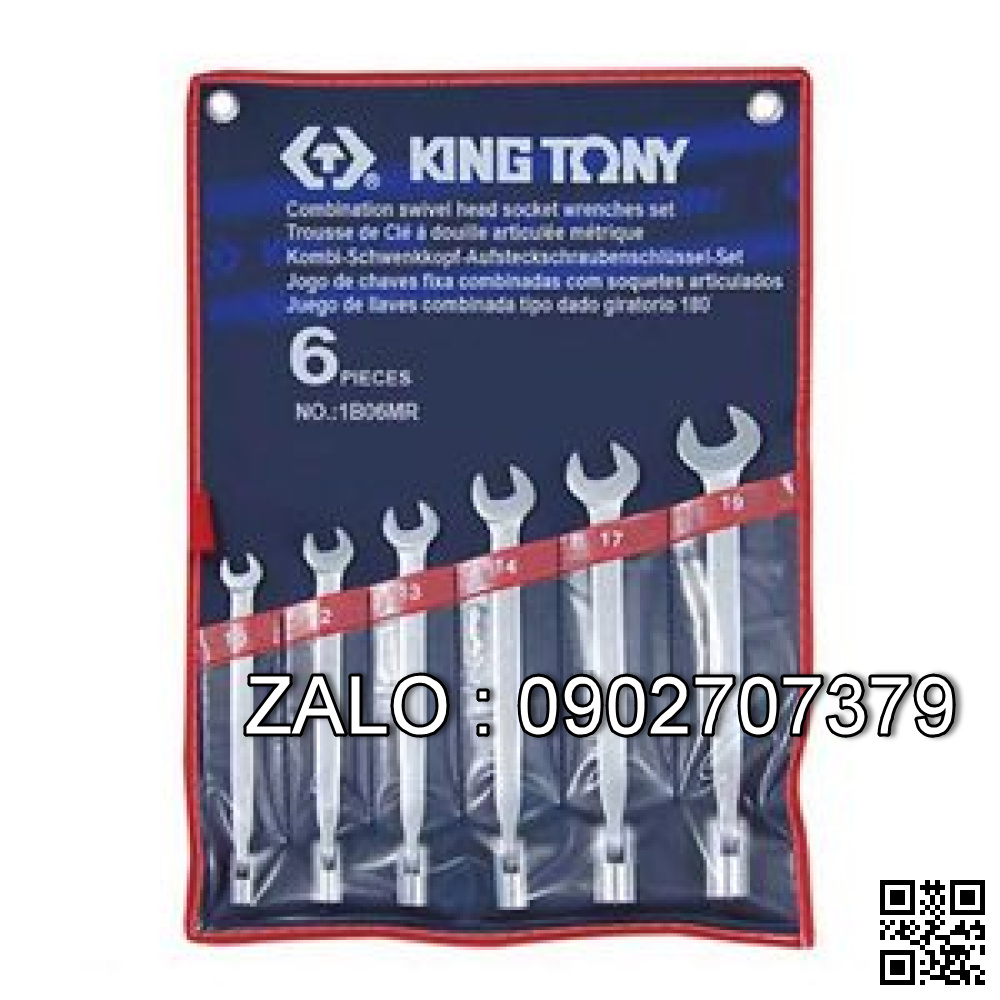 Bộ cờ lê miệng tuýp 6 chi tiết 10-19mm Kingtony 1B06MR