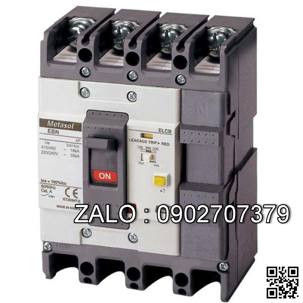 Cb khối chống giật LS EBN104c 60A 30mA 18kA 4P