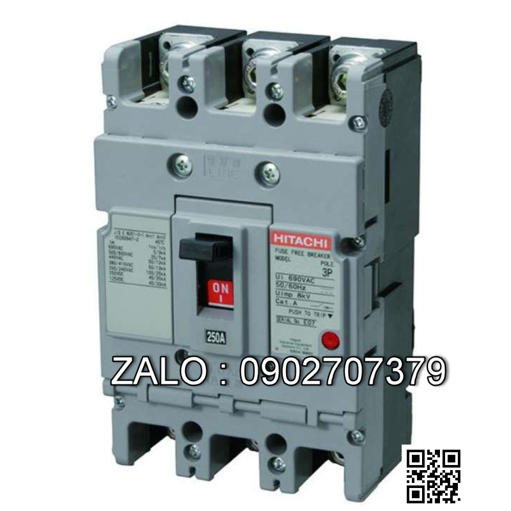 MCCB Hitachi FXK-125H-3P 125A 100kA(230V) 50kA(400V)