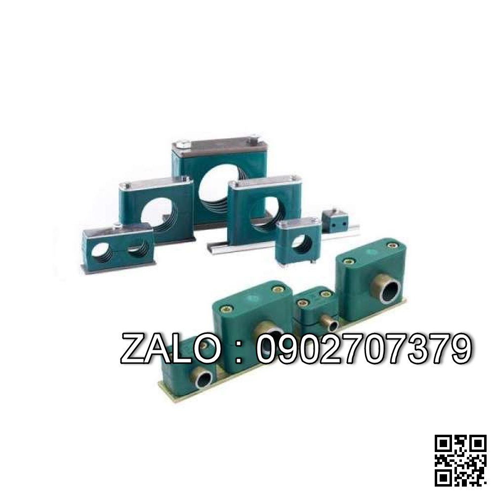 Kẹp ống thủy lực phi 8 ( Kẹp đơn xếp chồng xếp chồng, nhựa,đế Inox )