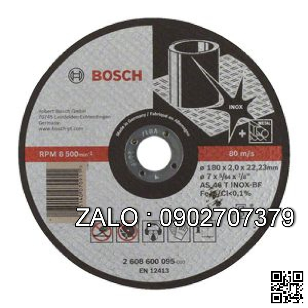 Đá cắt inox 180mm Bosch 2608600095