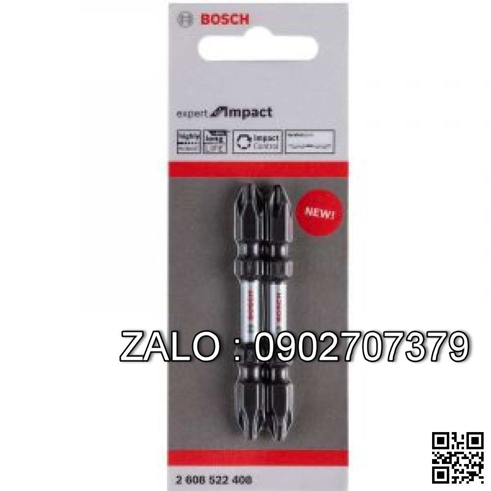 Đầu vặn vít ngắn 2 mũi Bosch 2608522408