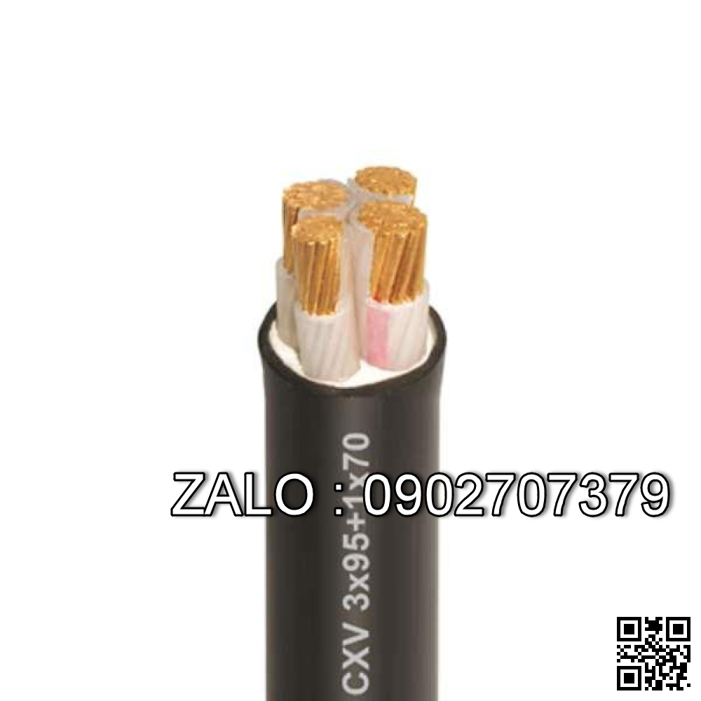 Dây cáp điện bọc PVC/CXV 3+1R CXV 3x50+1x25 mm