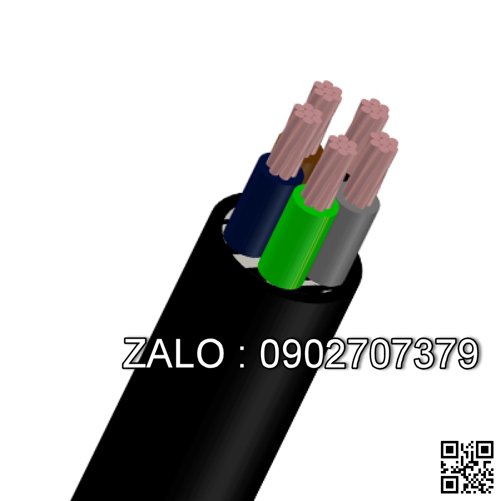 Dây điện pha tròn 4 ruột DAPHACO 4x1.5