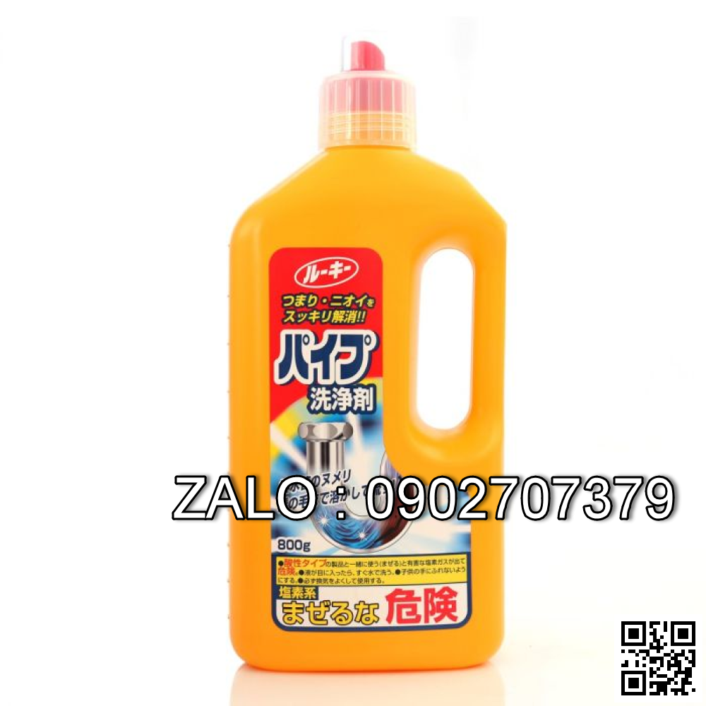 Chai thông tắc đường ống loại to 800g Rocket (Kiện 12 cái)