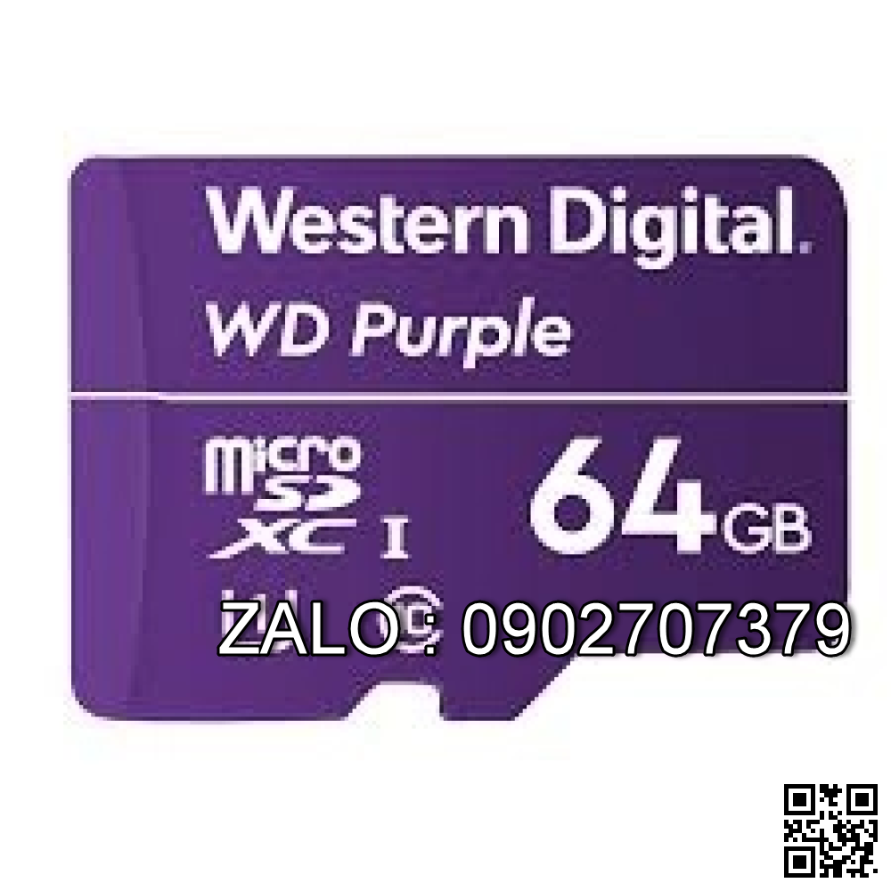Thẻ Nhớ MicroSD Western Digital Purple 64GB Box Class10 (Dùng Camera)