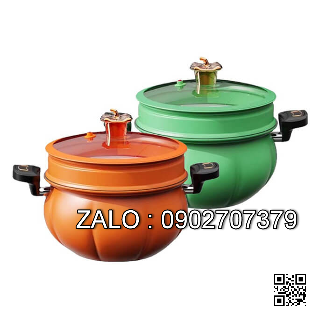 Nồi Áp Suất 2 tầng Bí Ngô 4in1