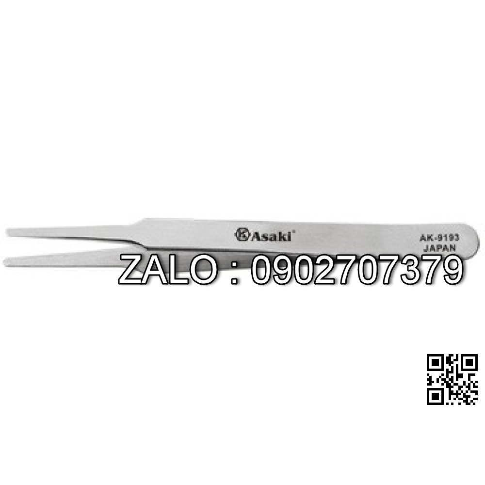 Nhíp gắp linh kiện mũi bằng 120 x 9 x 2mm Asaki Inox AK-9193