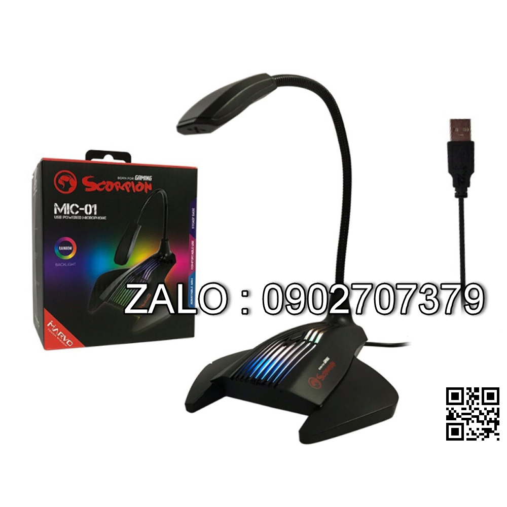 Micro Để Bàn Marvo MIC 01 Có Led